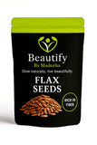 Beautify By Madeeha Flax Seeds – 100% Natural, Rich in Fiber & Omega-3 | Superfood for Skin, Hair & Digestion